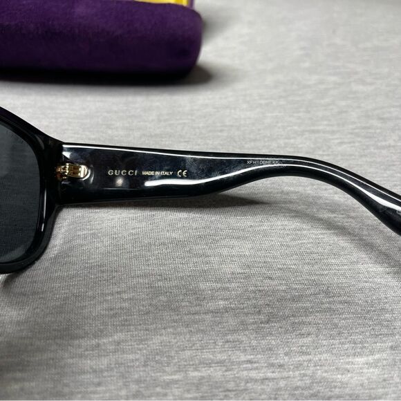 GUCCI Authentic Women's Gold Logo Havana Sunglasses - Picture 4 of 12